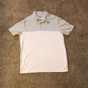 Men’s Nike Golf Polo. Grey/White. Large